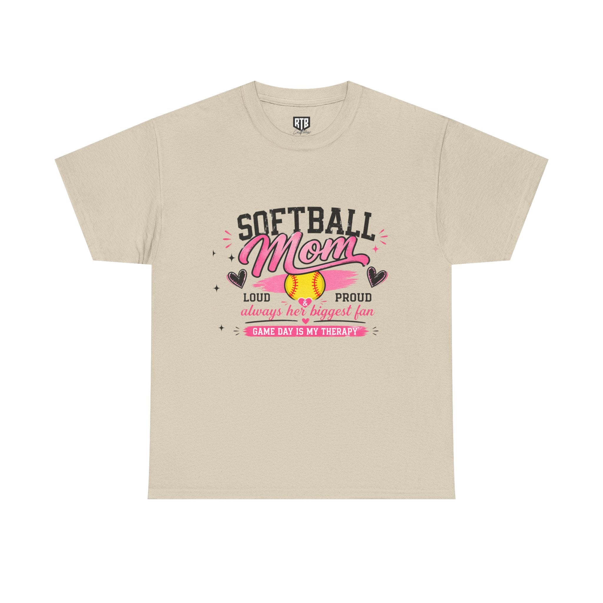 Softball Mom Shirt | Loud & Proud Softball Mom Tee | Game Day Is My Therapy Shirt | Mother’s Day Gift for Sports Mom | Travel Ball Mom T-Shirt