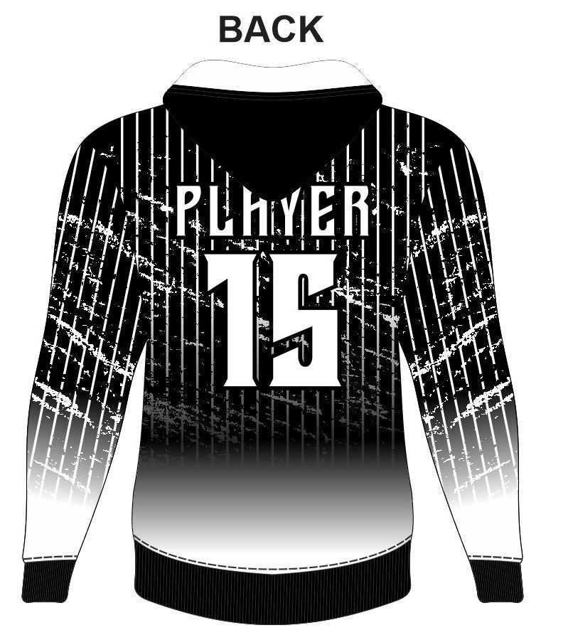 Sudadera con capucha con degradado en blanco y negro