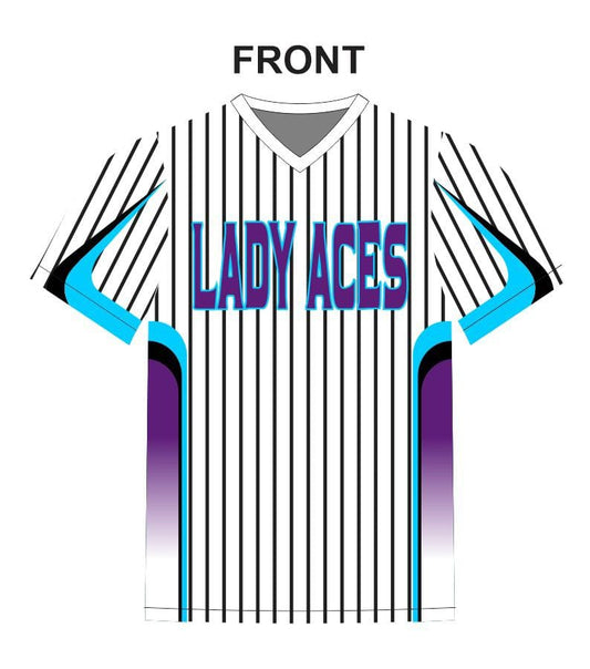 Ladyy Aces Royal White Stripe