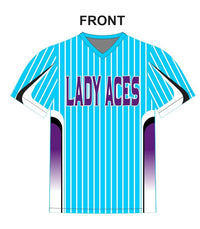 Lady Aces Royal Vivid Sky Blue Stripe