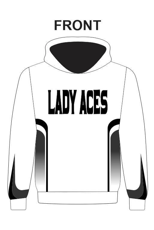Lady Aces Royal White Hoodie