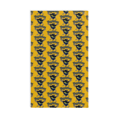 Blue Penguin Pattern Hand Towel — Cute Arctic Bird Kitchen &amp; Bathroom Towel