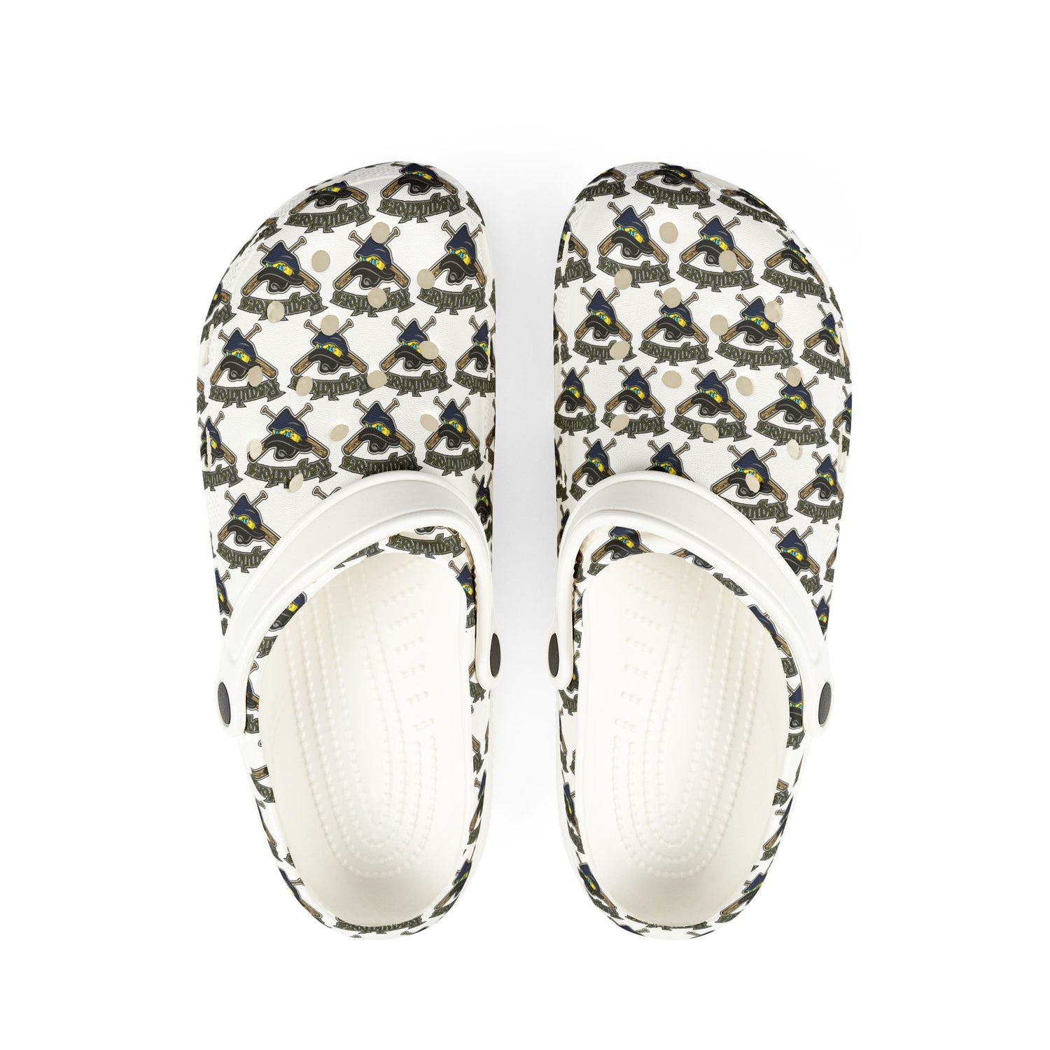 Printed EVA Foam Clogs — Neutral Abstract Pattern Slip-Ons