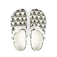 Printed EVA Foam Clogs — Neutral Abstract Pattern Slip-Ons