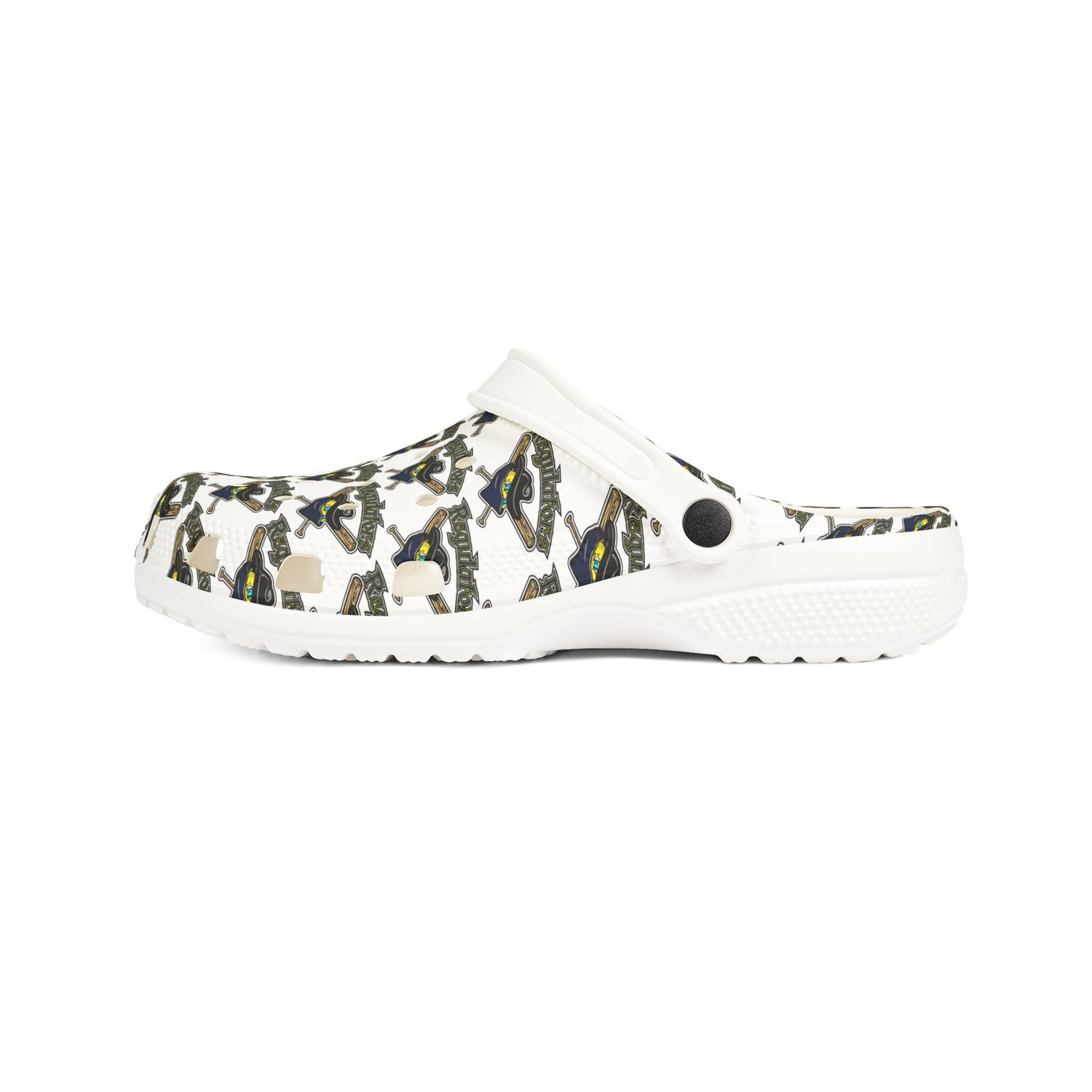 Printed EVA Foam Clogs — Neutral Abstract Pattern Slip-Ons