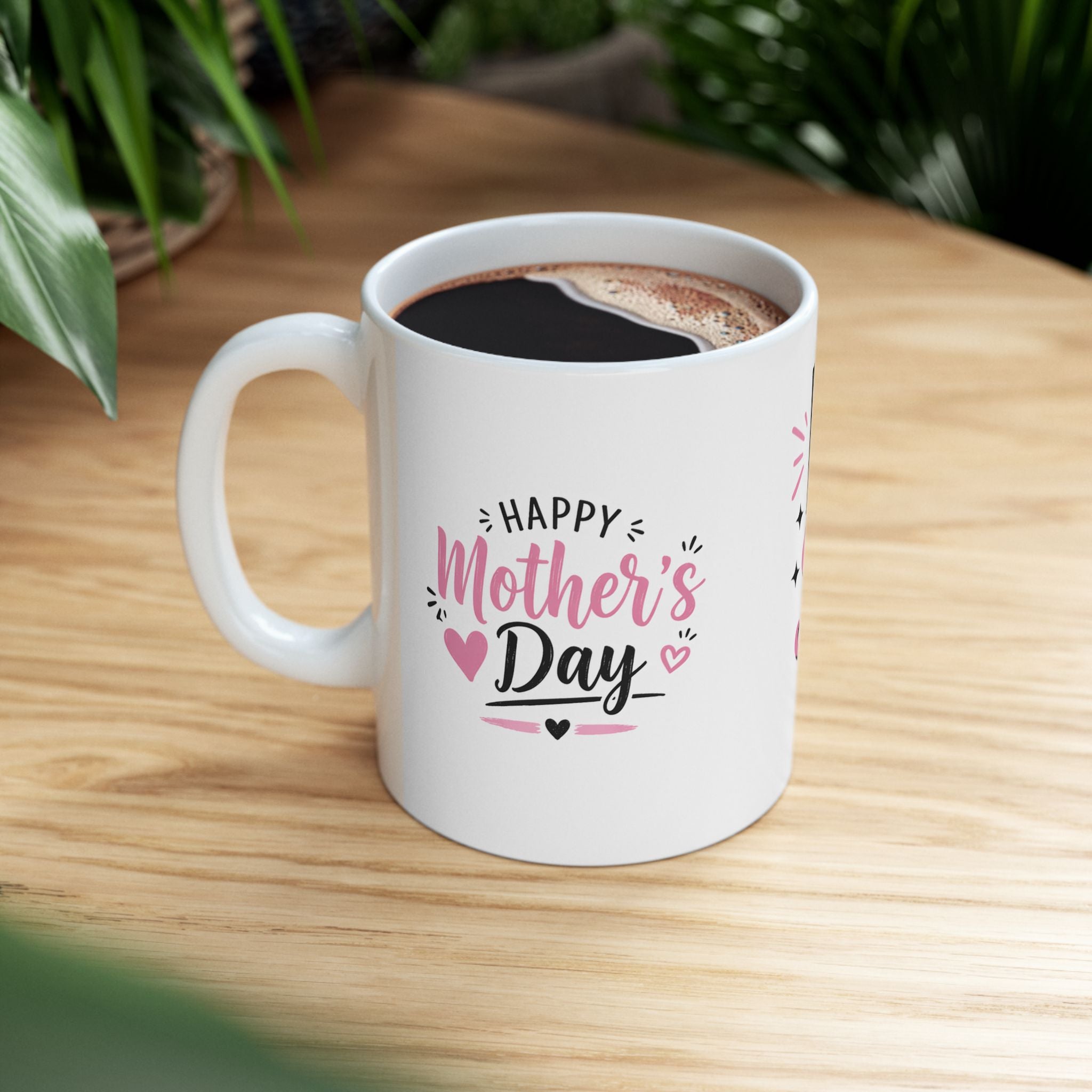 Mom Fuel Coffee Mug | Happy Mother’s Day Gift | Cute Mom Mug | Caffeinated Determined Unstoppable | Gift for Mom | Pink Coffee Cup Mug