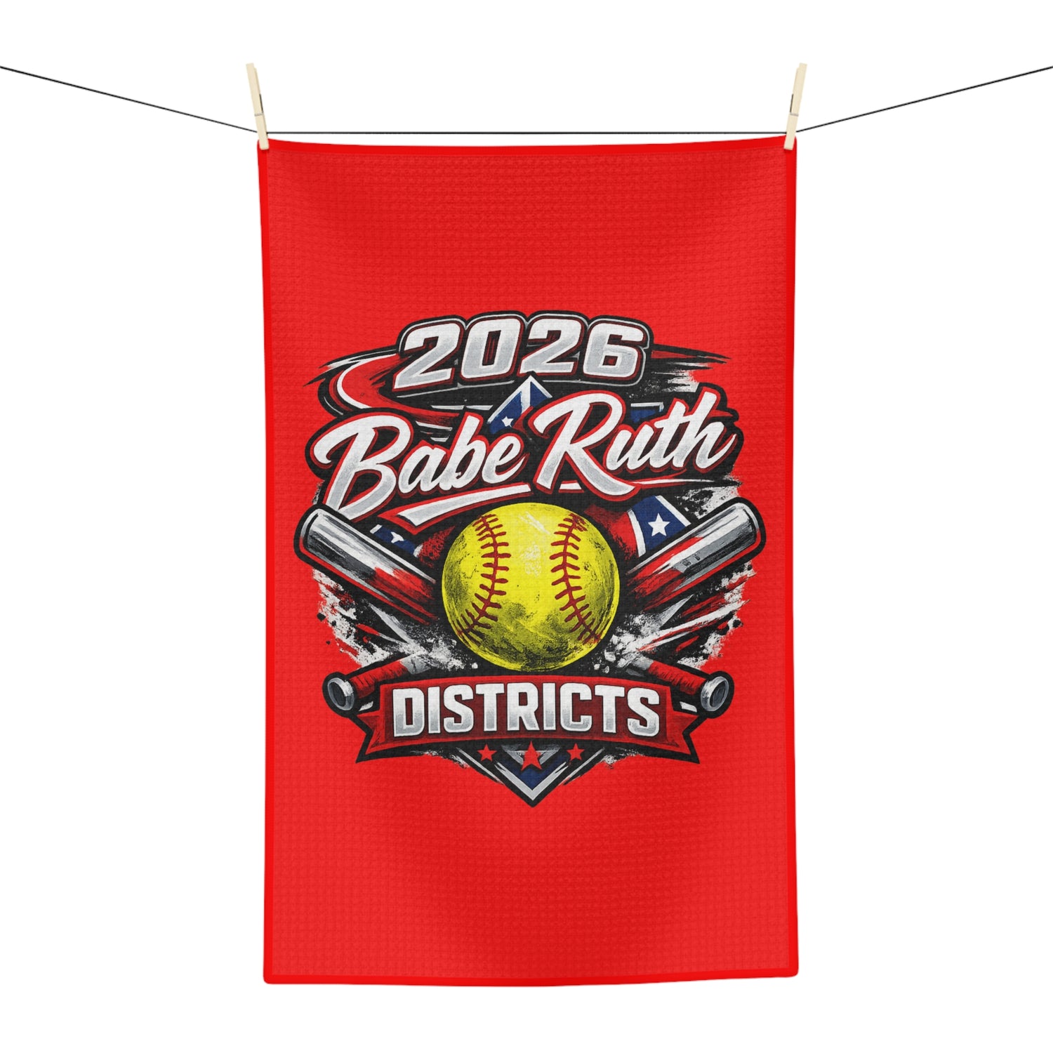 2026 Babe Ruth Districts Softball Microfiber Tea Towel