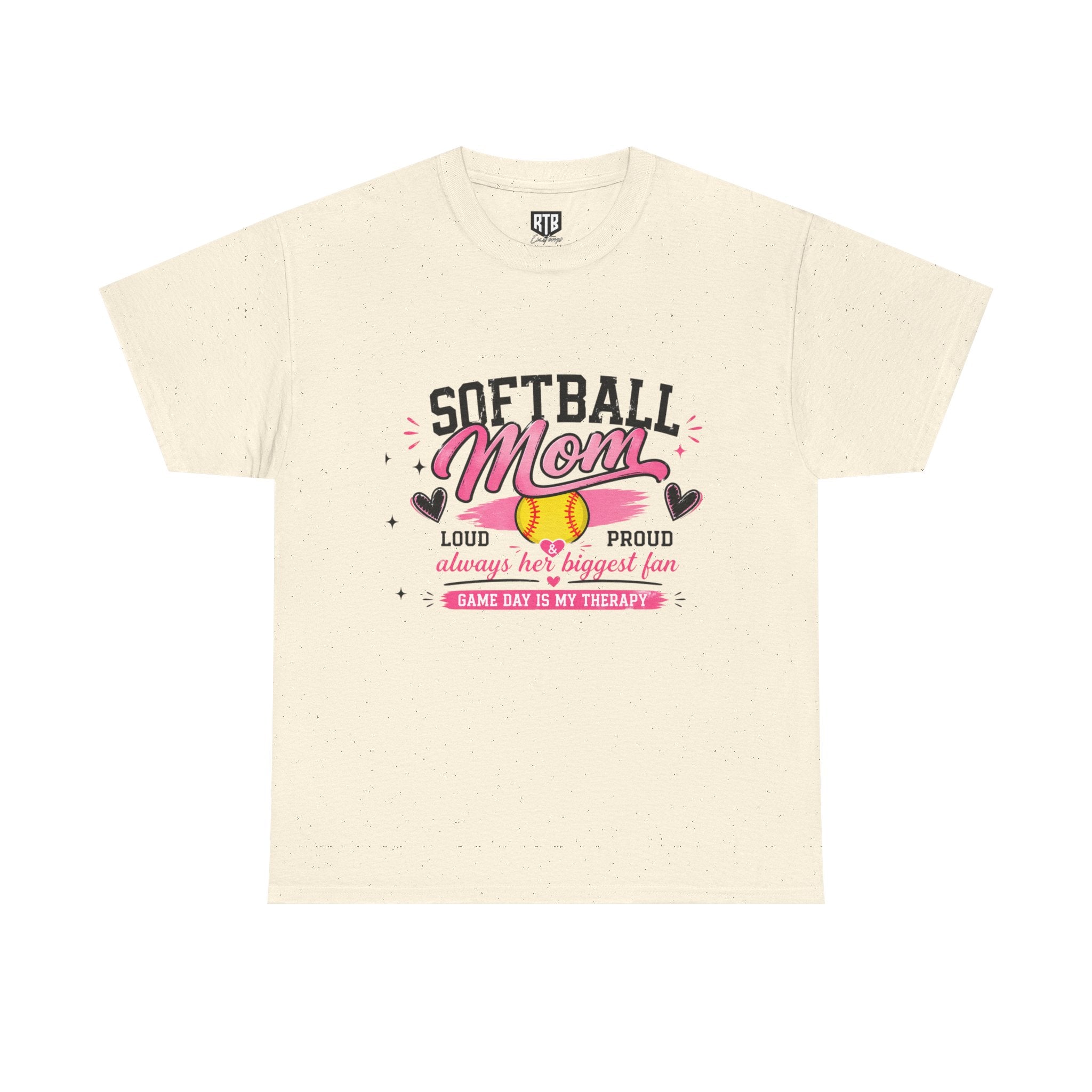Softball Mom Shirt | Loud &amp; Proud Softball Mom Tee | Game Day Is My Therapy Shirt | Mother’s Day Gift for Sports Mom | Travel Ball Mom T-Shirt