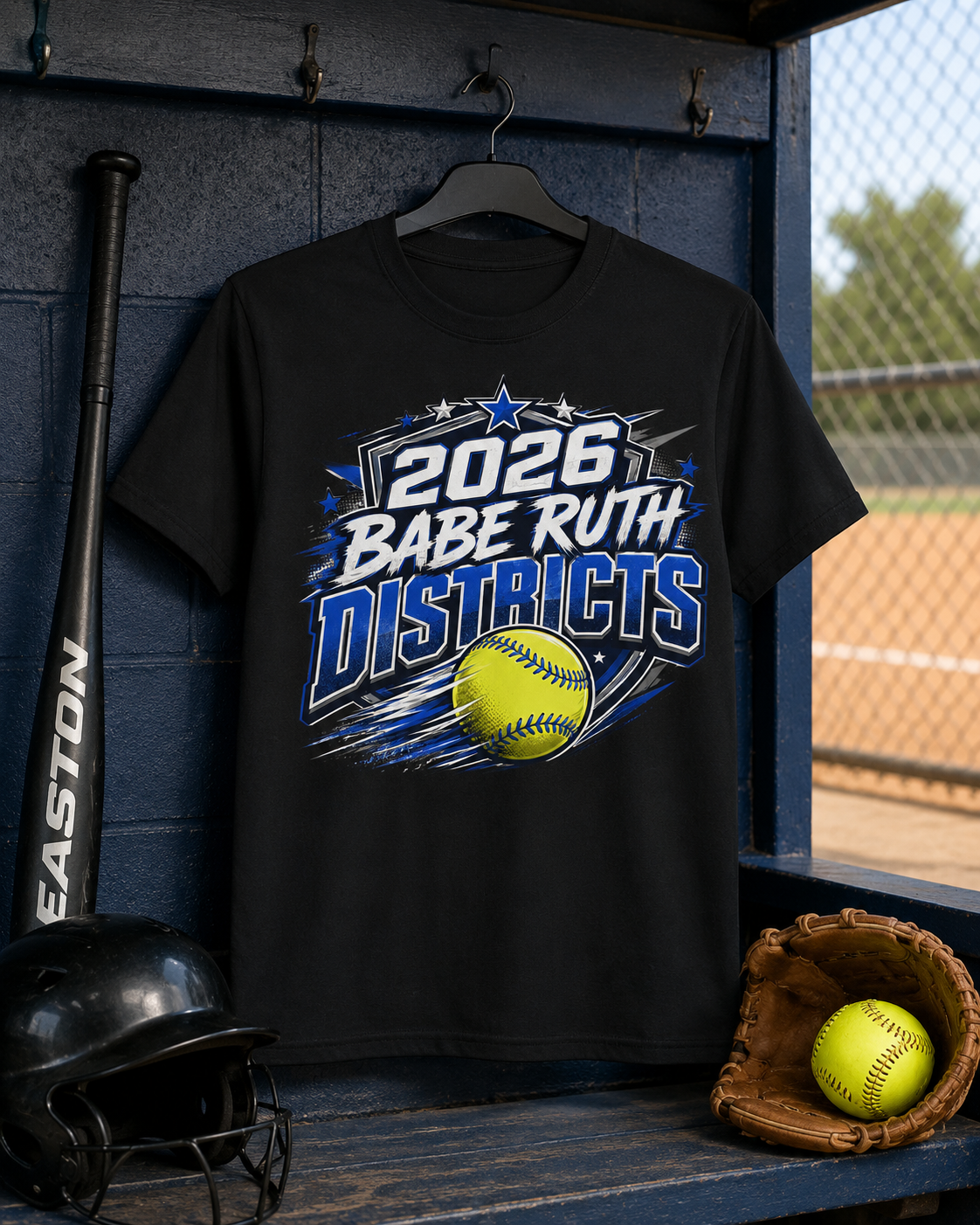 Youth T-Shirt — 2026 Babe Ruth Districts Softball Team Tee