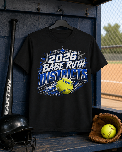 Youth T-Shirt — 2026 Babe Ruth Districts Softball Team Tee