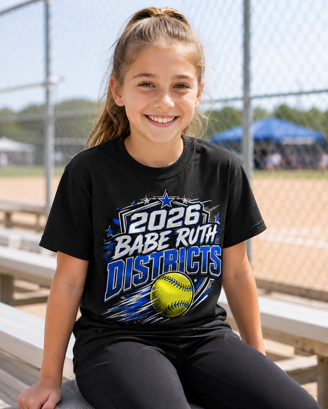Youth T-Shirt — 2026 Babe Ruth Districts Softball Team Tee