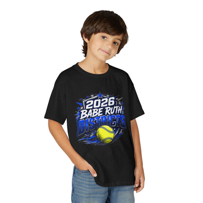 Youth T-Shirt — 2026 Babe Ruth Districts Softball Team Tee