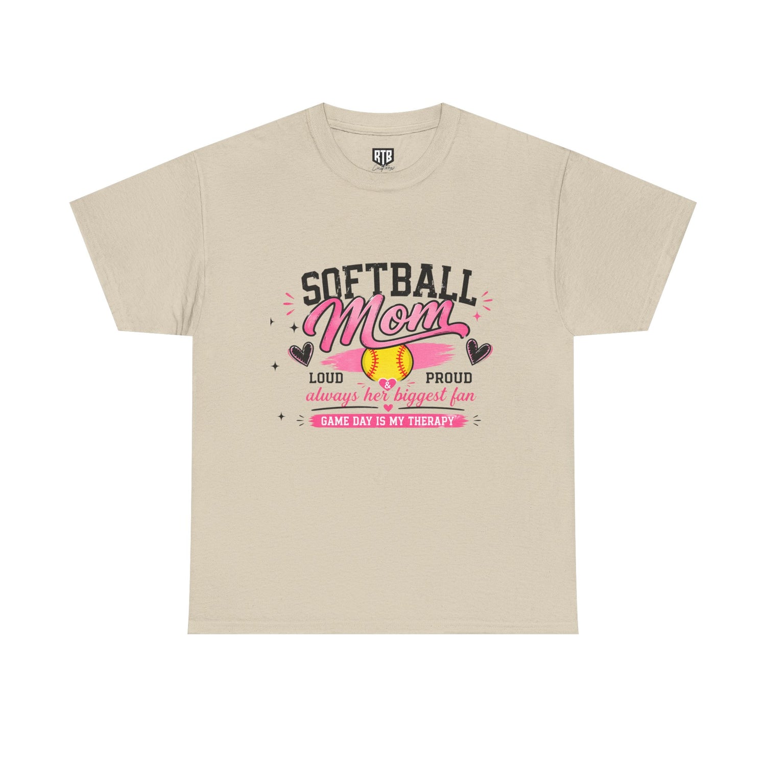 Softball Mom Shirt | Loud &amp; Proud Softball Mom Tee | Game Day Is My Therapy Shirt | Mother’s Day Gift for Sports Mom | Travel Ball Mom T-Shirt