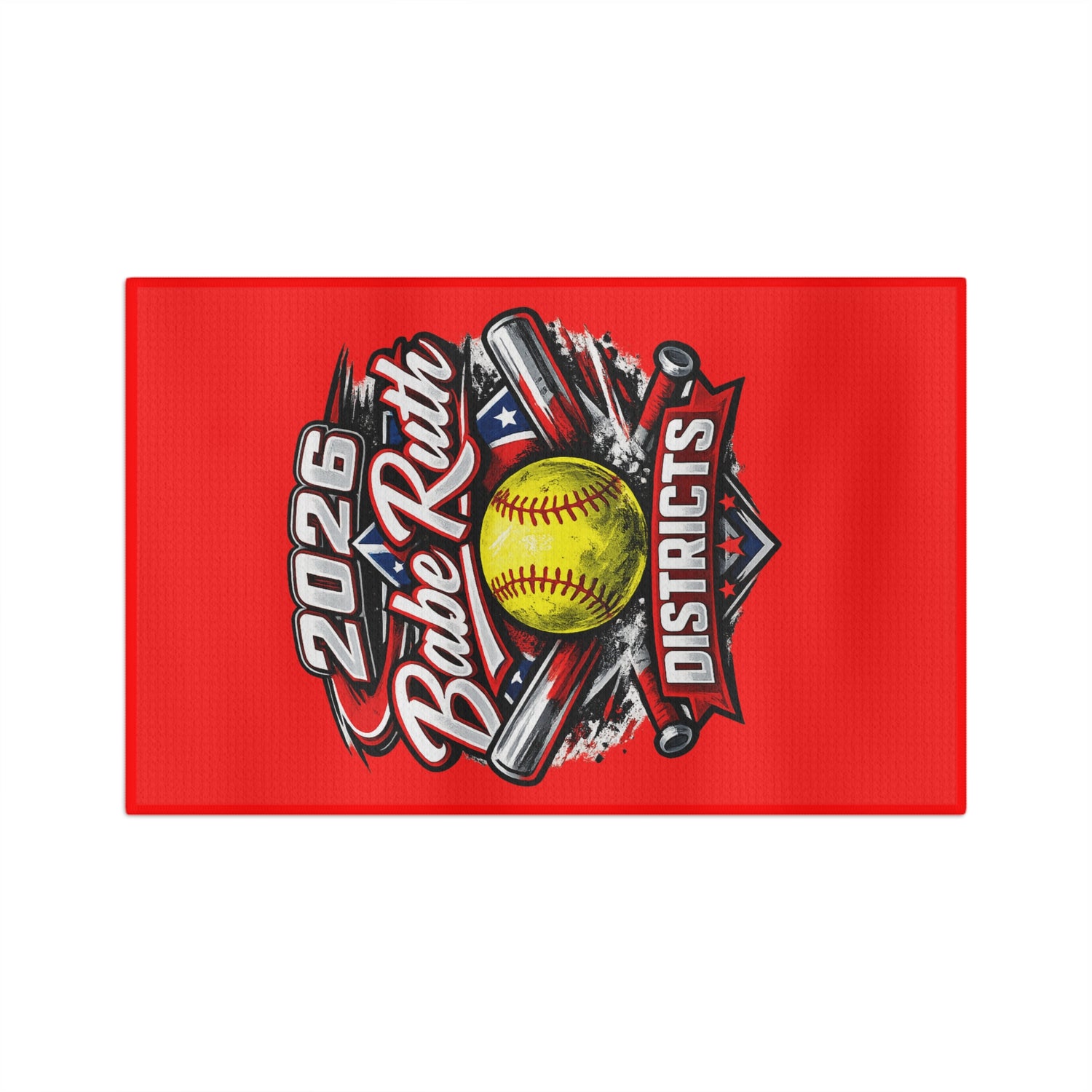 2026 Babe Ruth Districts Softball Microfiber Tea Towel