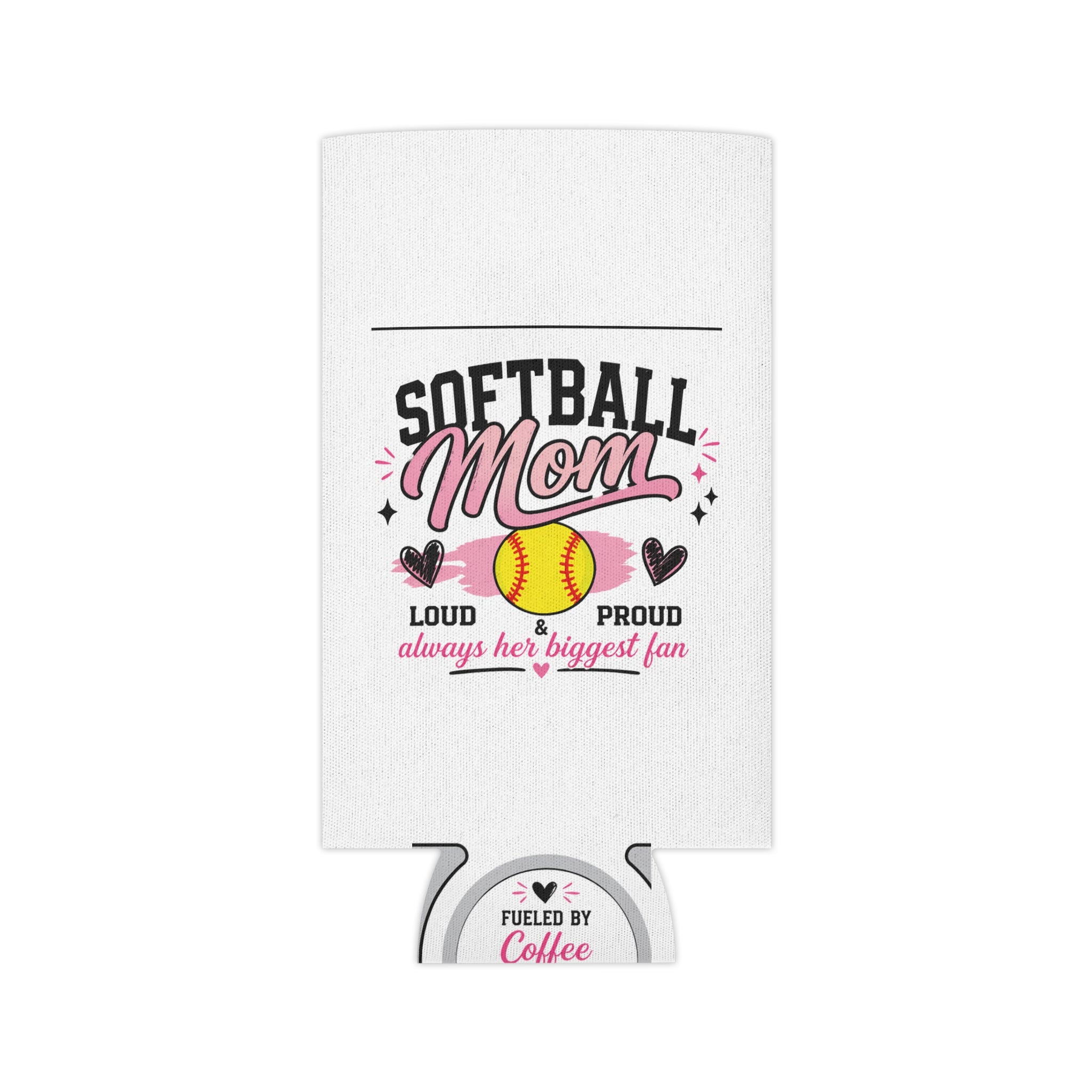Softball Mom Can Cooler | Loud &amp; Proud Softball Mom Koozie | Game Day Drink Sleeve | Mother’s Day Gift for Sports Mom | Travel Ball Mom Gift