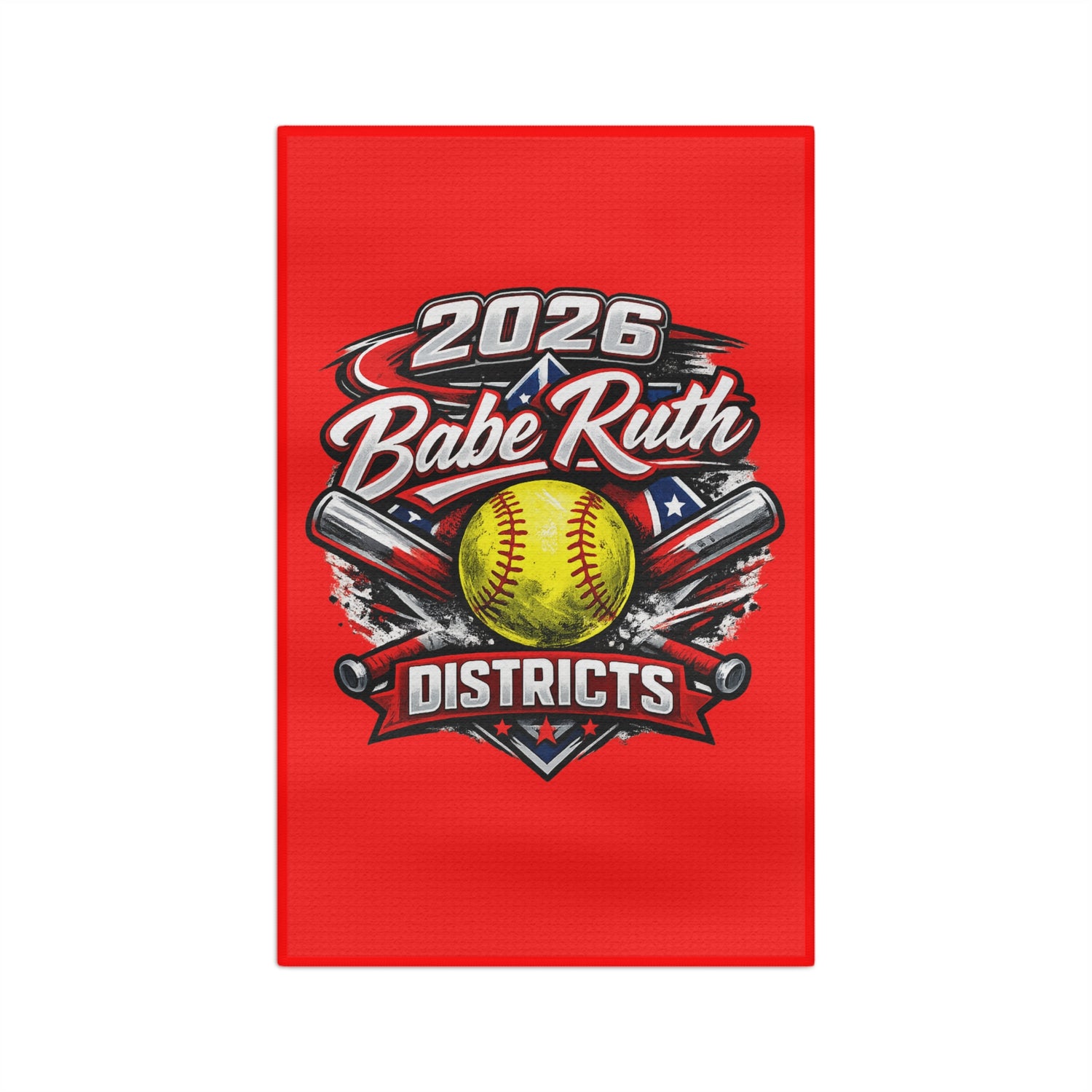 2026 Babe Ruth Districts Softball Microfiber Tea Towel