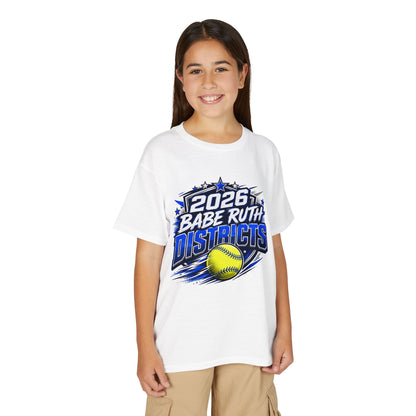 Youth T-Shirt — 2026 Babe Ruth Districts Softball Team Tee