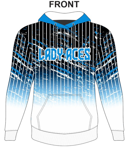 Lady Aces Blue Fade Hoodie