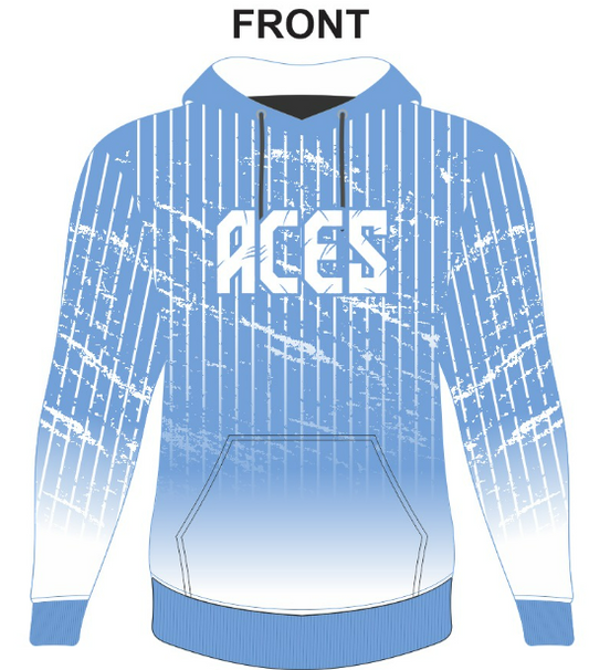 Aces Royal Vivid Sky Blue Gradient Hoodie