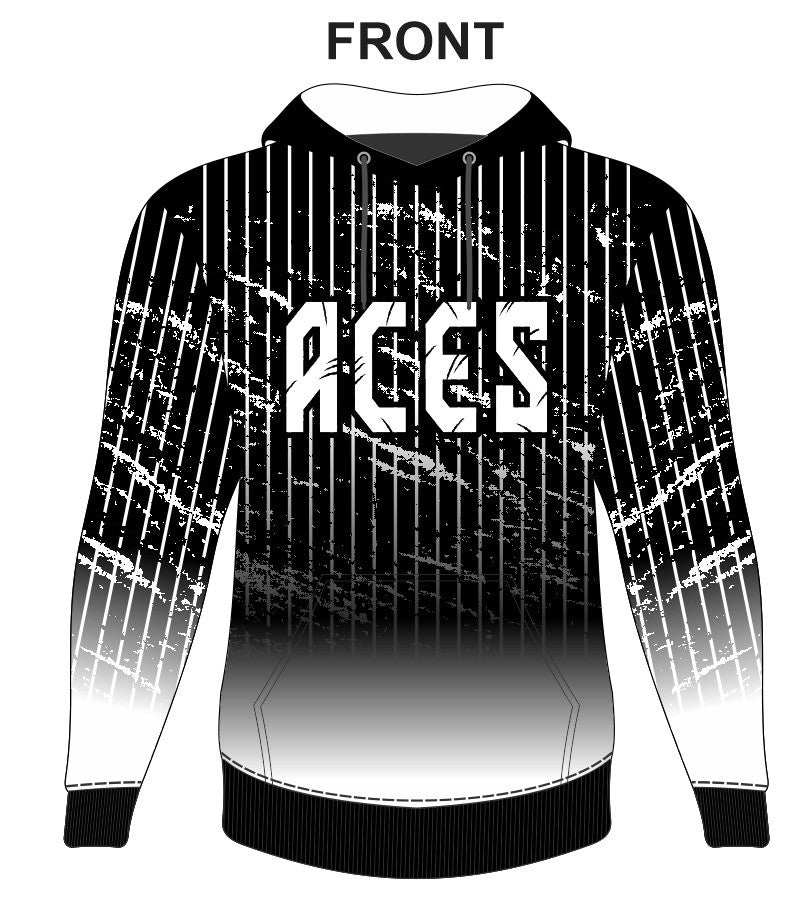 Sudadera con capucha con degradado en blanco y negro