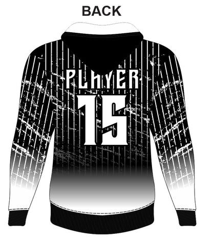 Sudadera con capucha con degradado en blanco y negro